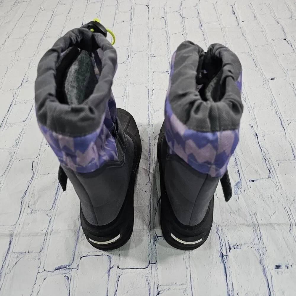 Columbia WOMENS YOUTH SZ 6 Powderbug Plus II Print Snow Boot Waterproof Purple - Picture 8 of 11